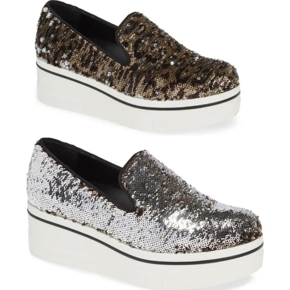 Stella McCartney Flip Sequin Platform Sneakers